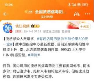 又又涨价断货上热搜，“神药”玛巴洛沙韦海外销售不佳